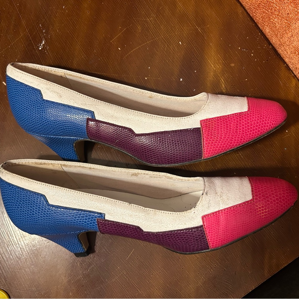 Colorful Women's Patchwork Heels